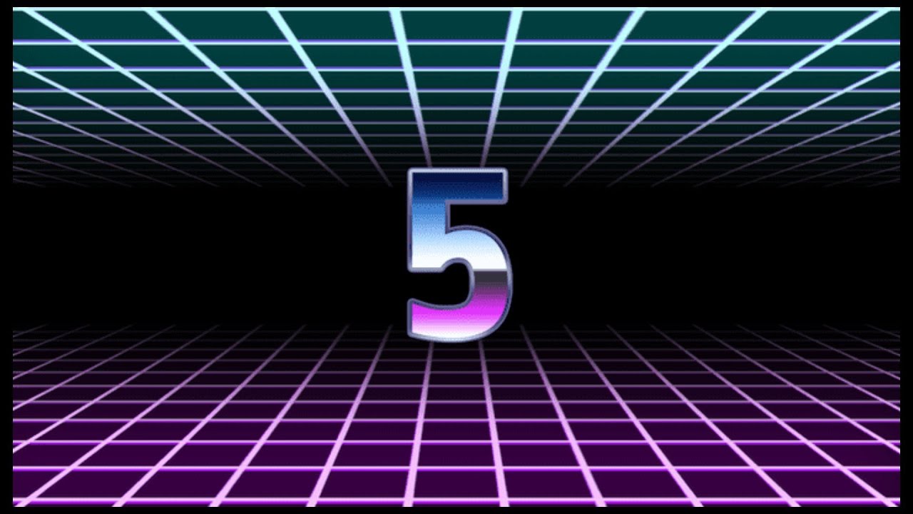 5 second countdown timer with a voice sound effect || Black screen ...