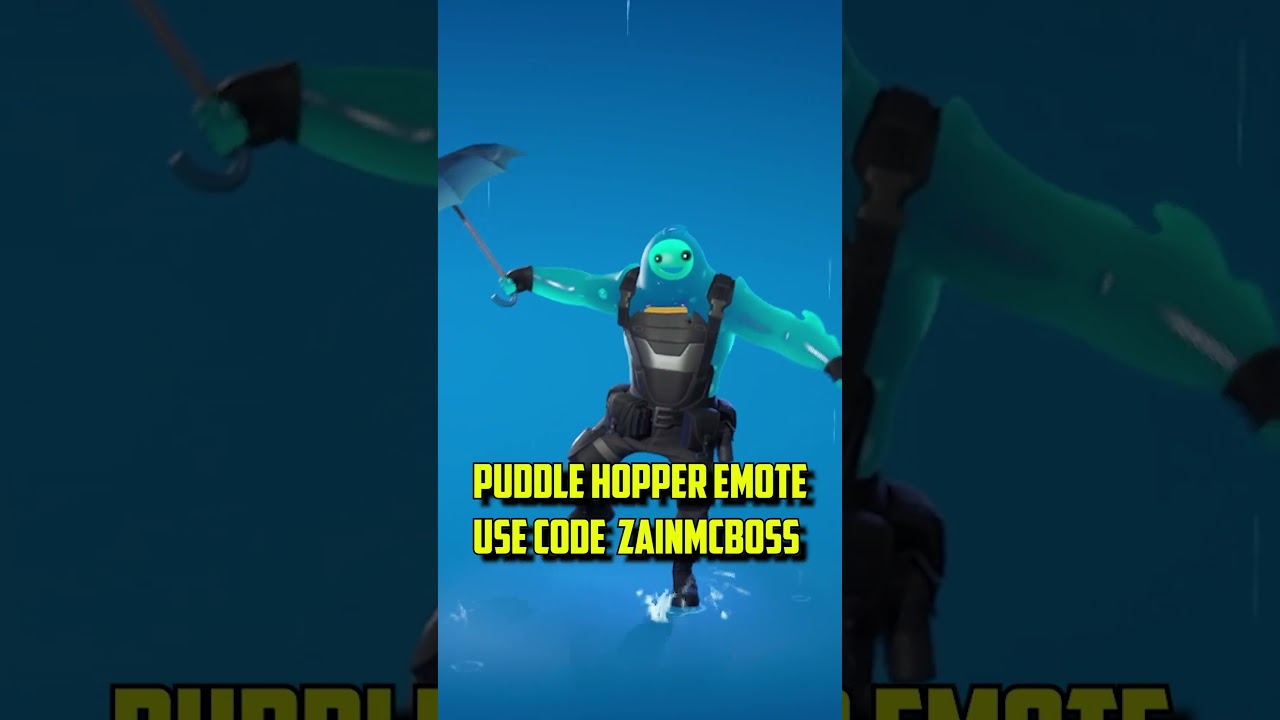 NEW EMOTE! PUDDLE HOPPER EMOTE  FORTNITE | #fortnite  #fortnitebattlepass #epicpartner