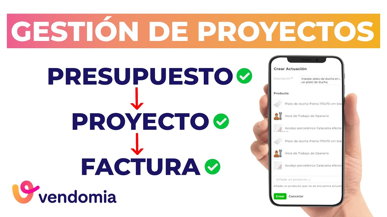 La GESTIÓN de PROYECTOS es MUY FÁCIL con Vendomia | ERP
