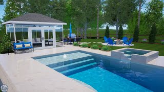 The Wylela Beach Grande Pool and the Lido Spa Fiberglass Models