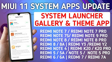 MIUI 11 SYSTEM APPS UPDATE | SYSTEM LAUNCHER | GALLERY APP | THEME APP | MIUI 11 NEW UPDATE FOR APPS