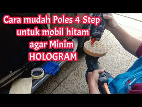 poles mobil poles 4 step mobil hitam minim Hologram (***)