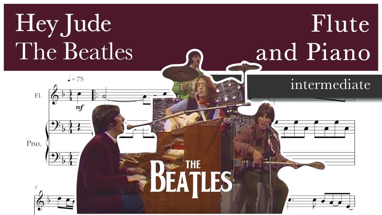 Hey Jude – The Beatles - flute and piano accompaniment sheet music (intermediate)