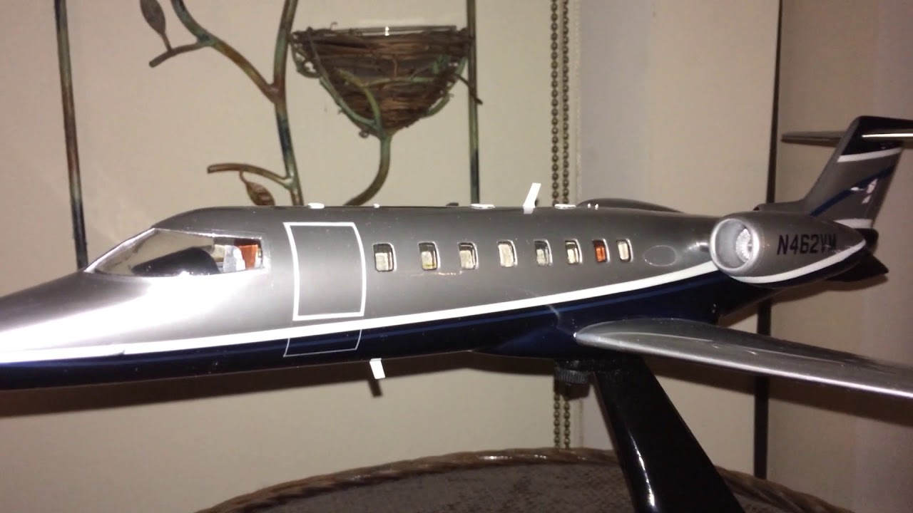 Learjet Window Bombardier Learjet 45XR Jet Model Airplane Clear Windows Detailed ...