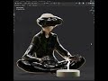 Alien Meditating Resizable ArtToy -3d printable files