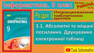 картинка: 3.1. Абсолютні та мішані посилання | 9 клас | Ривкінд