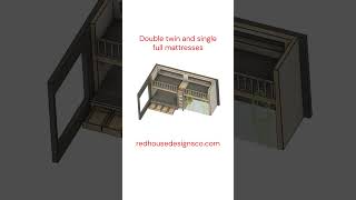 Triple Bunk Bed (Twin Over Full) with Desk & Storage | #108