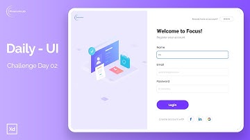 Daily UI Design Challenge | Day - 02 | Sign up Page | by designing Tutorials