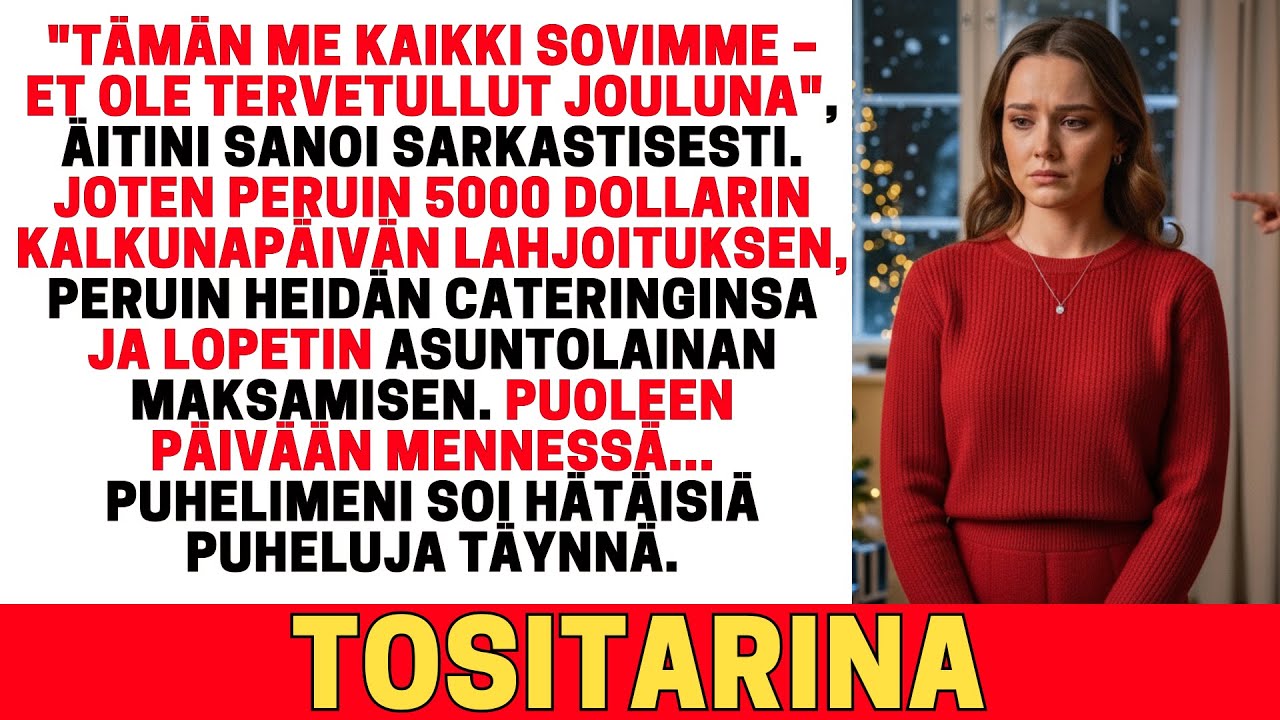 ÄITINI SANOI: 'ET OLE TERVETULLUT JOULUNA' — NIINPÄ LOPETIN ASUNTOLAINAN MAKSUN