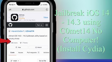 Jailbreak iOS 14 - 14.3 using C0met14 No Computer! (Install Cydia)