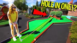 Insane ONE OF A KIND Mini Golf Course! *NEVER DONE BEFORE!*