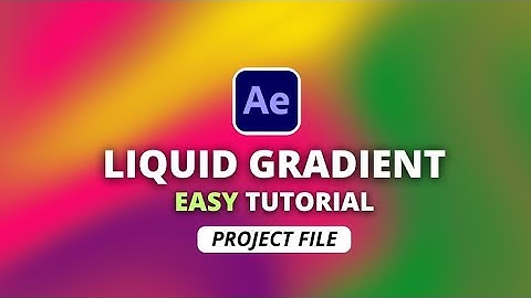How to Create a Liquid Gradient Background Animation in After Effects Tutorial 2024