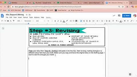 Writing Process: Step #3 Revising