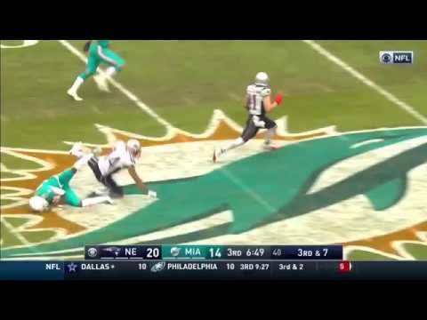 Michael Floyd's insane hit on Dolphins defender - Week 17 Patriots VS. Dolphins