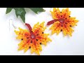 Beaded LEAF/Beaded Earrings/Leaf earrings/Серьги из бисера/Серьги листочки/Diy