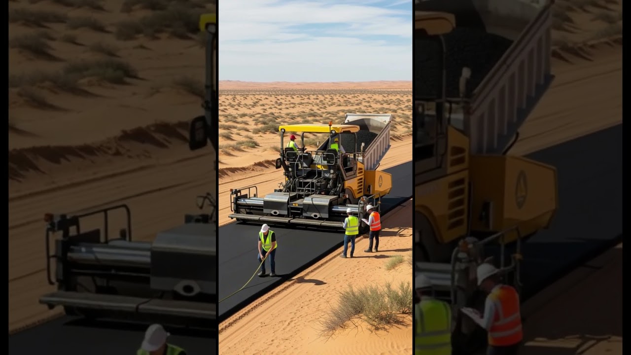 The Most Satisfying Road Construction Ever 😍