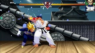 Ryu vs Vegeta - High level insane fight !