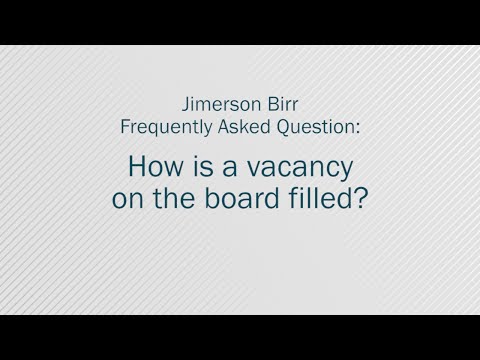 How is a vacancy on the board filled?