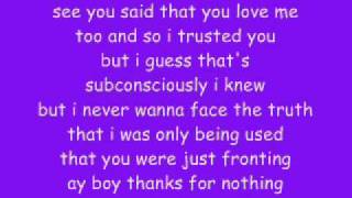 Thanks For Nothing by Mariah Carey with lyrics