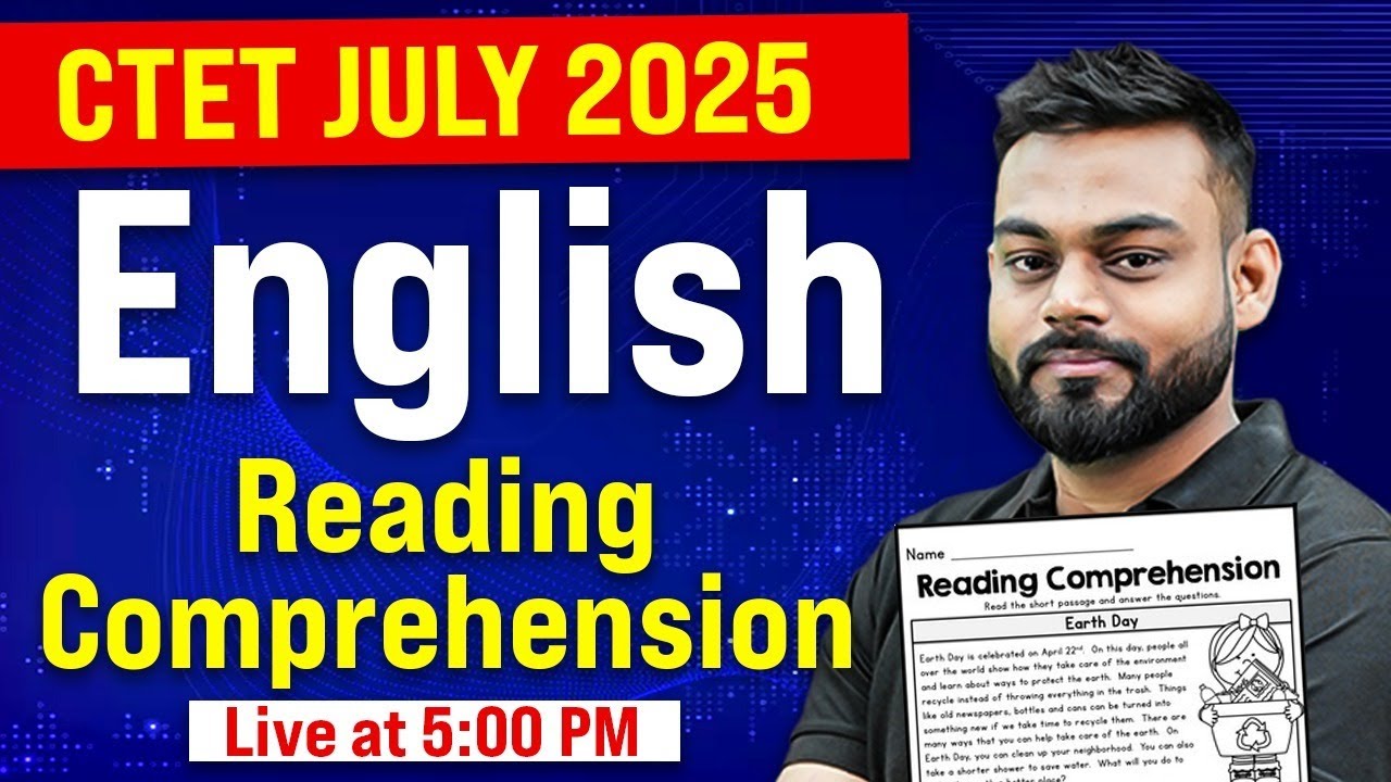 English Comprehension for CTET JULY 2025 | English for CTET by Sharad ...