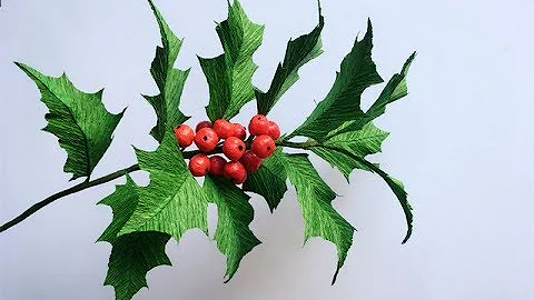 ABC TV | How To Make Christmas Holly Branch Paper ...