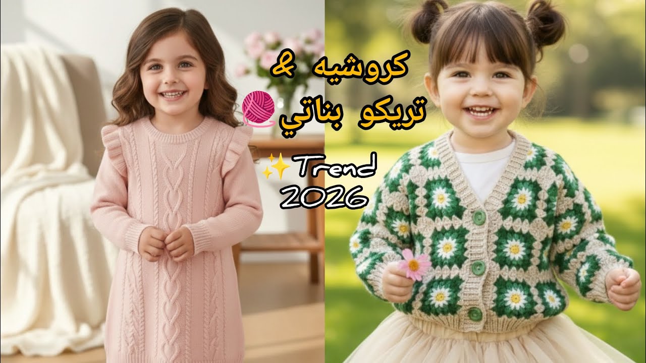 أجمل ملابس بناتي كروشي & تريكو 👗| Winter & Eid Collection 2026 ✨