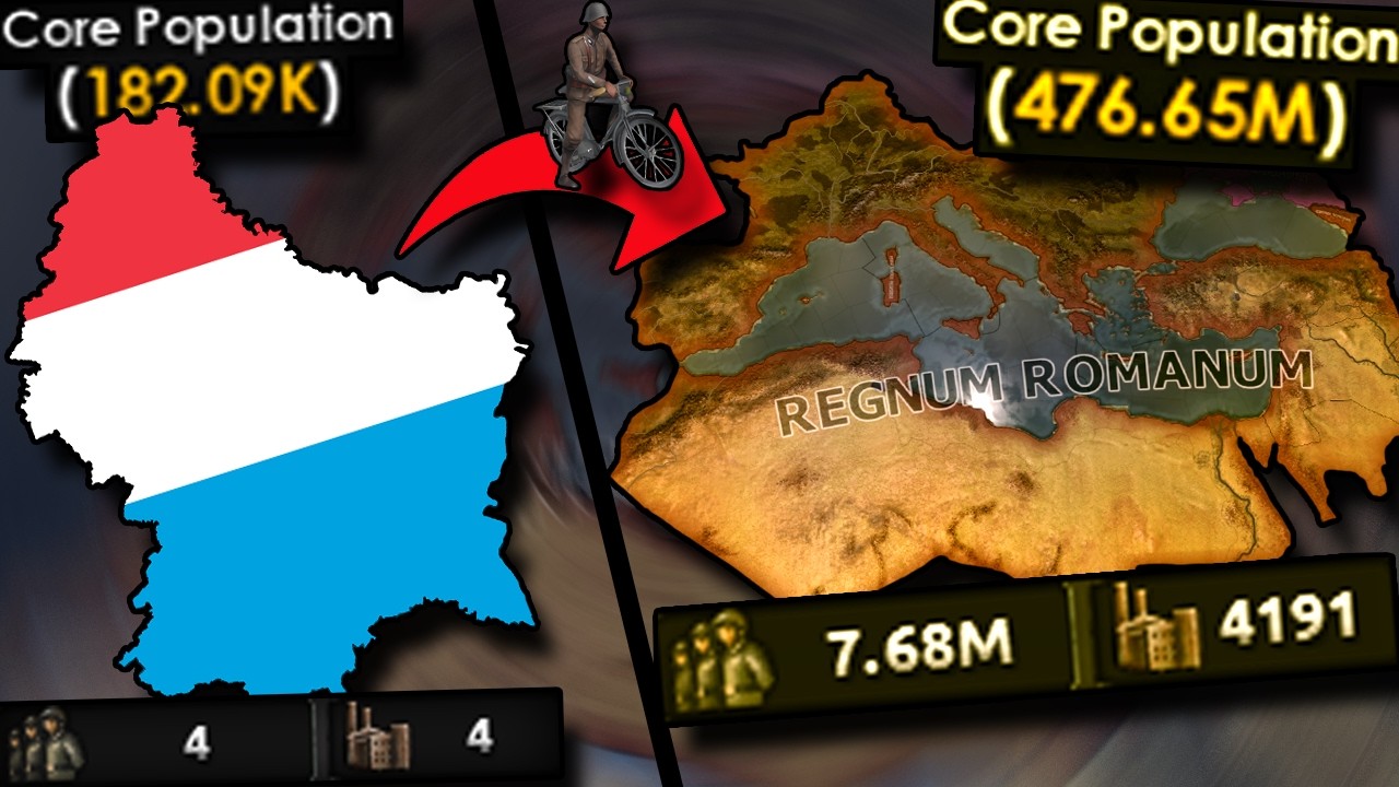 I Restored The ROMAN EMPIRE as Luxembourg With the Power of the BICYCLE!