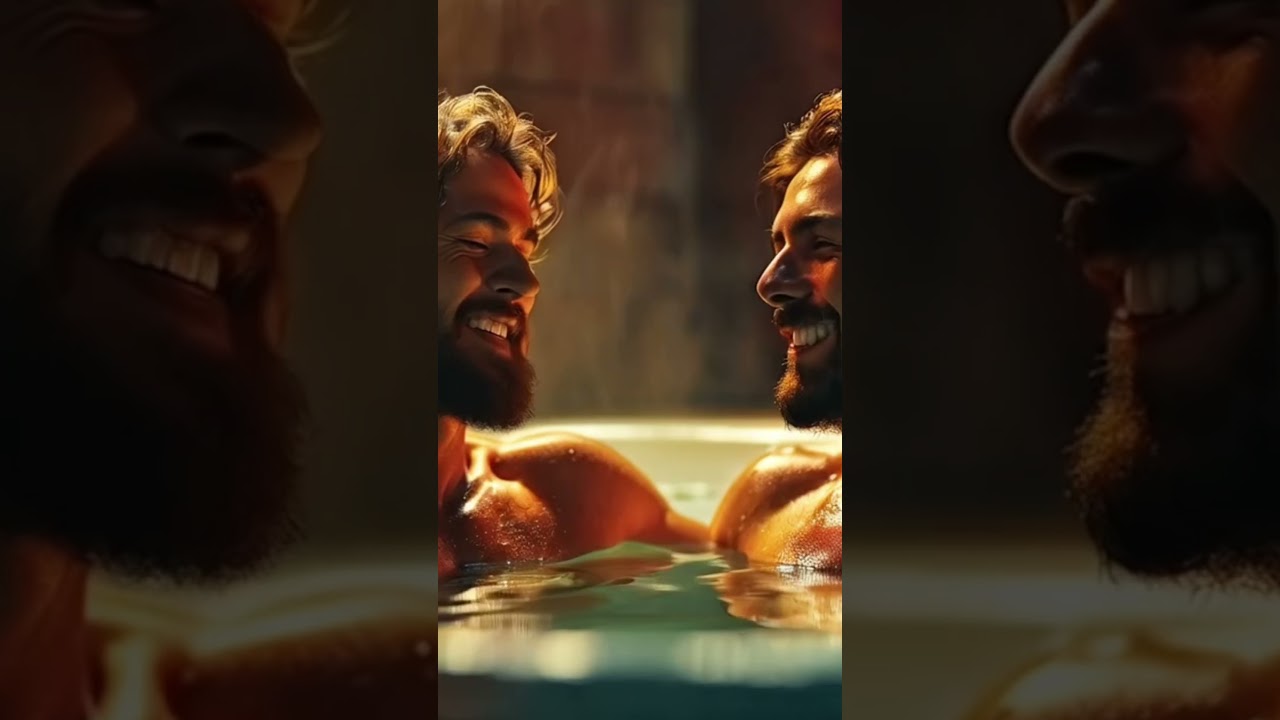 Gay bath | Gay Kiss | Gay Romance | 🌈  