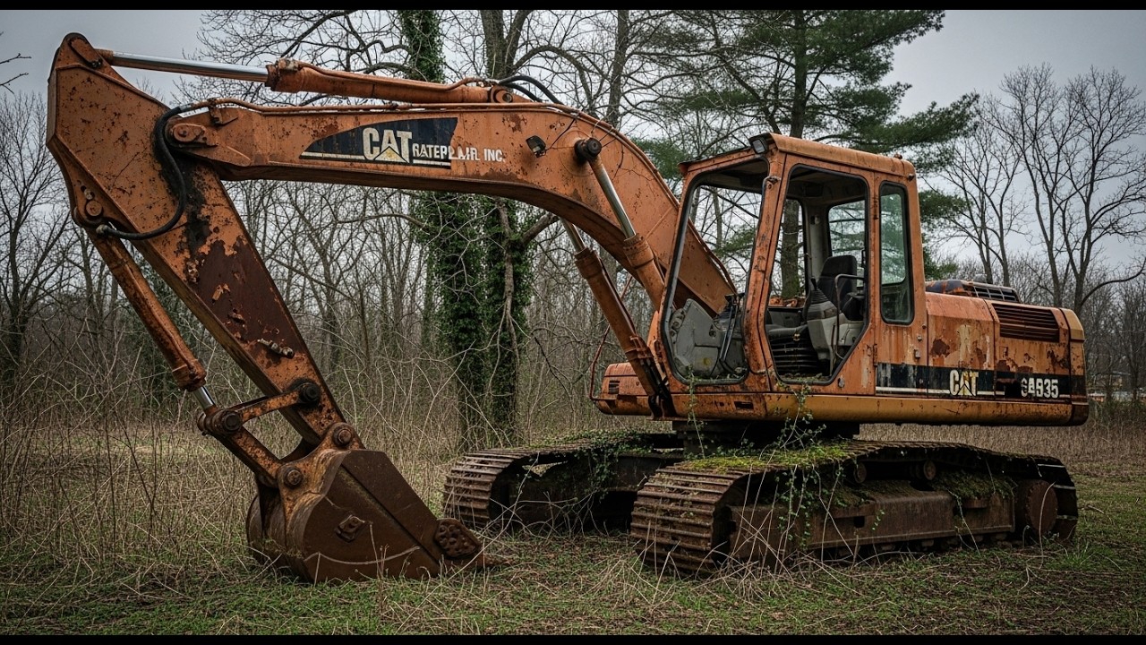Abandoned Caterpillar Excavator Restored to PERFECT Condition — Full Restoration ASMR