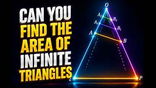 Infinite Triangles Inside a Triangle… But Finite Area?! 🤯 Can You Find the Area?