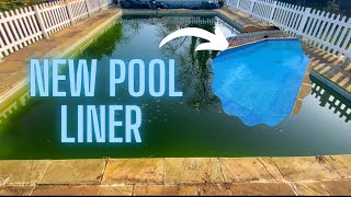 Nice new liner for this green pool!