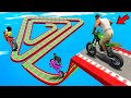 SHINCHAN AND FRANKLIN TRIED THE IMPOSSIBLE TRIANGULAR SPEED BOOSTER ROAD PARKOUR CHALLENGE GTA 5