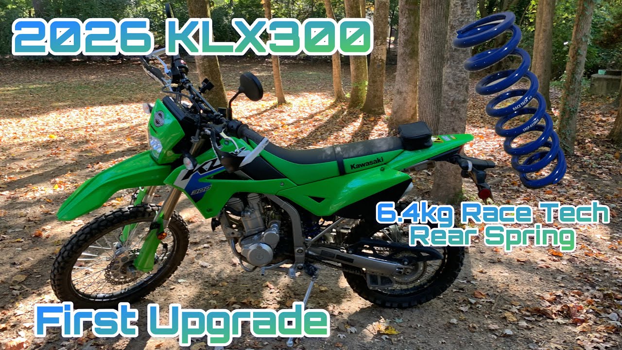 Модернизация 2026 KLX300, часть 1: задняя пружина Race Tech 6,4 кг.