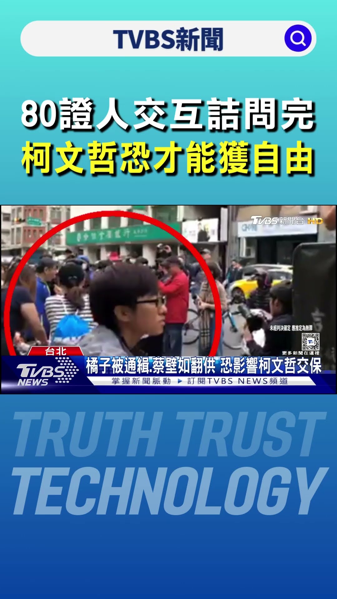 80證人交互詰問完 柯文哲恐才能獲自由｜TVBS新聞 @TVBSNEWS01