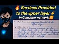 Services Provided to the Upper Layer | Data Link Layer Services Explained in Hindi | OSI Model