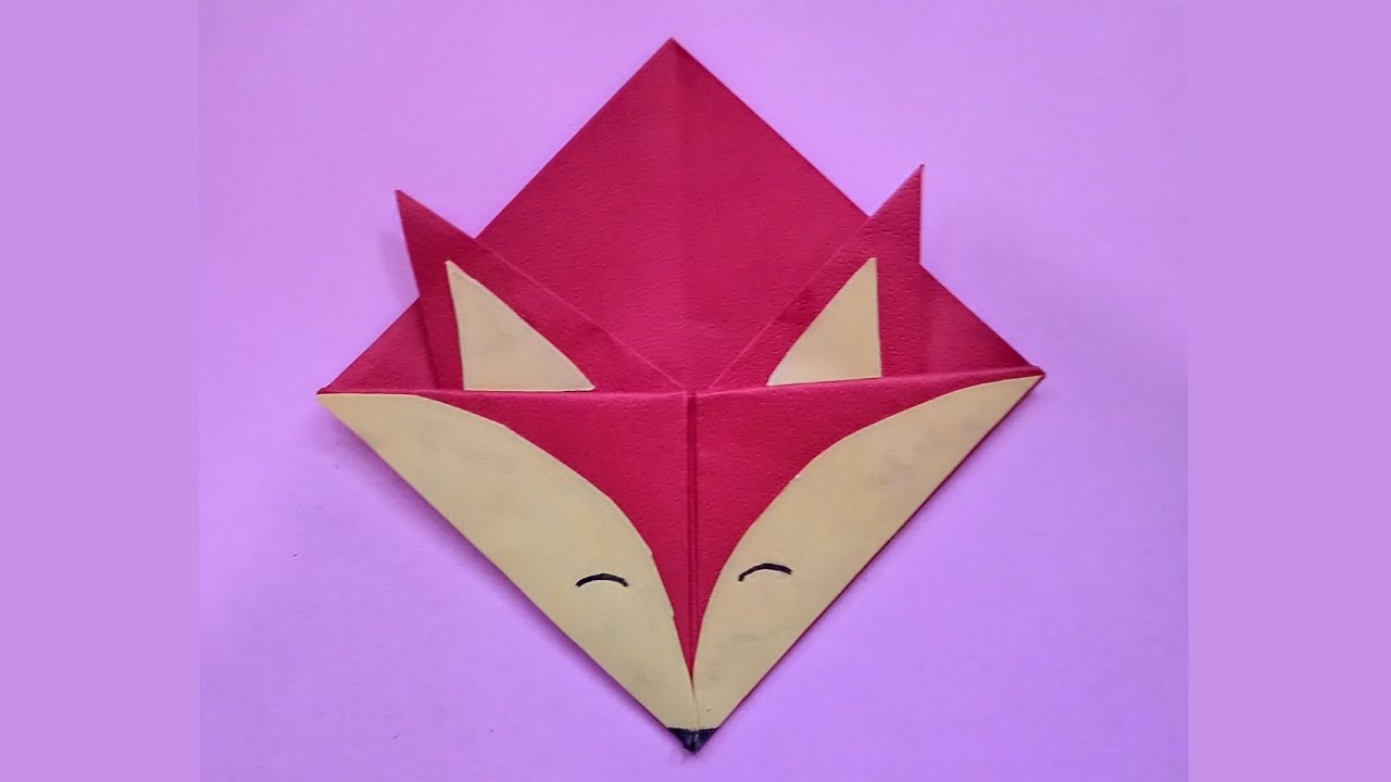 How to make a Fox Bookmark | Easy Paper Origami | Paper Bookmark | Bhavesh Singhi |