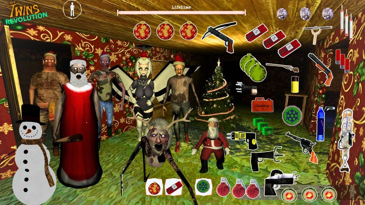 Using All Weapons With Mini Santa (PC) The Twins Revolution Christmas Mod Gameplay