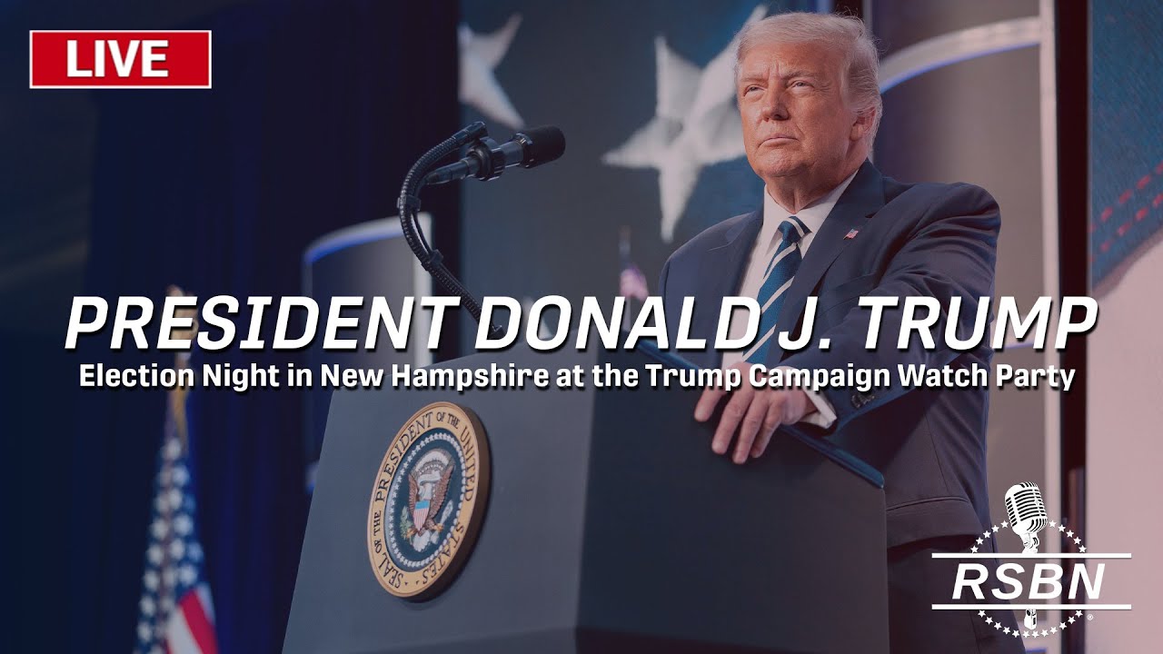 LIVE: Election Night in New Hampshire at the Trump Campaign Watch Party – 1/23/24