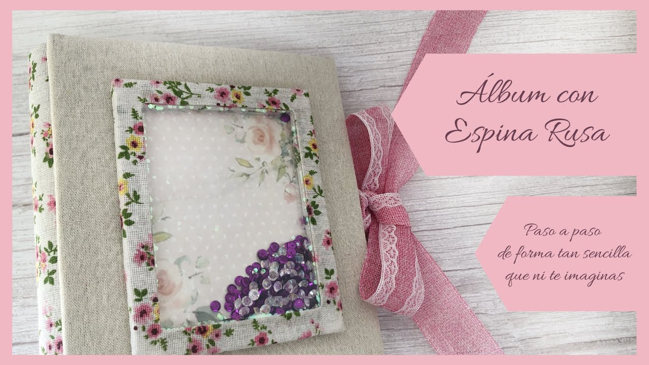 Álbum de Comunión con Espina Rusa ll Tutorial fácil paso a paso ll Scrapbooking