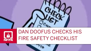 Dan Doofus Checks His Fire Safety Checklist