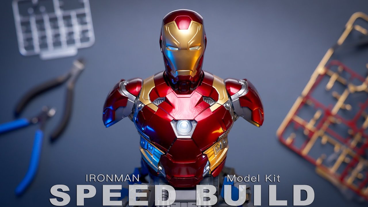 IronMan Mark 46 Bust Model Kit Speed Build