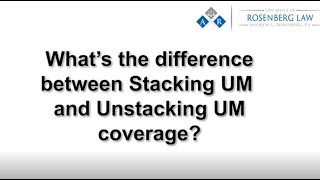 Difference Between Stacking UM and Unstacking UM