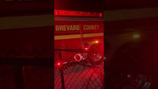 Brevard County Fire Rescue Engine 83 on scene of a small trash fire in the woods