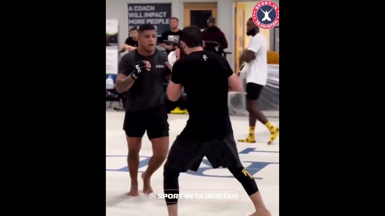Нурулло Алиев в зале «Sanford MMA» тренируется с одним из лучших бойцов мира Гилбертом Бернсом 🇧🇷