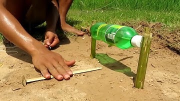 Simple DIY Bird Trap Make from  IZE bottle | Primitive Technology | Eureka Discovery