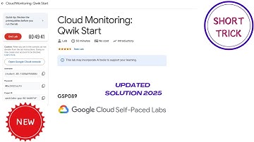 Cloud Monitoring: Qwik Start || 2025 || #GSP089 #qwiklabs #qwiklabsarcade2025