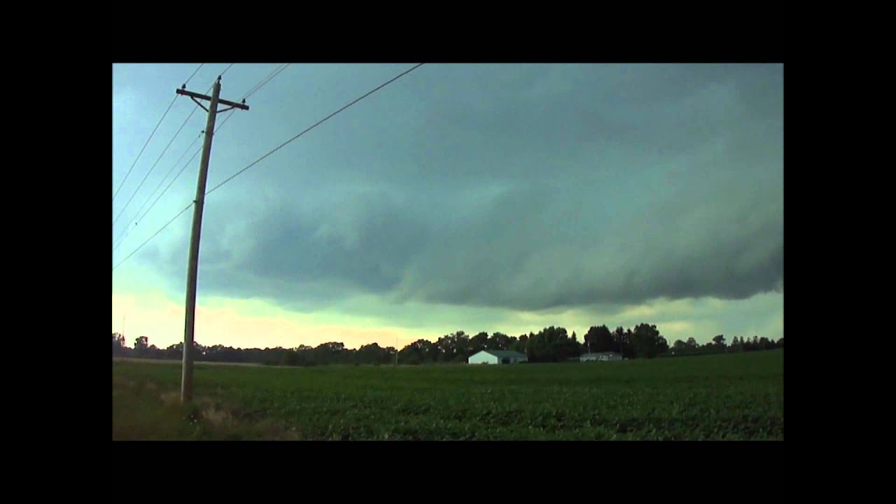 Tornado warned storm near Fostoria, OH 8/1/11 YouTube