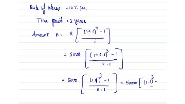 Grade 11 - Applied Mathematics (IGCSE) - Find the amount of regular annuity of  5000 payable at