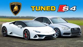 Tuned Audi S4 vs Lamborghini: DRAG RACE by carwow 1,156,480 views 1 month ago 12 minutes, 14 seconds