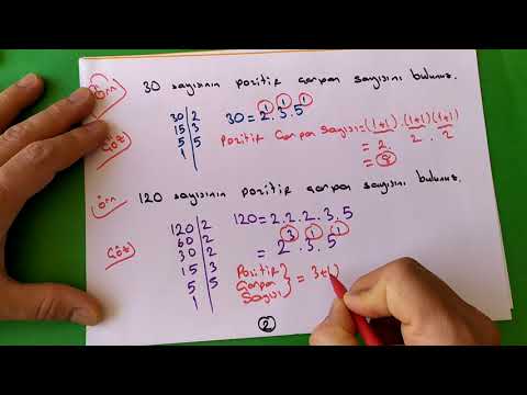 LGS MAMATEMATİK ÇARPANLAR VE KATLARI KONUSU POZİTİF ÇARPAN SAYISI NASIL BULUNUR.